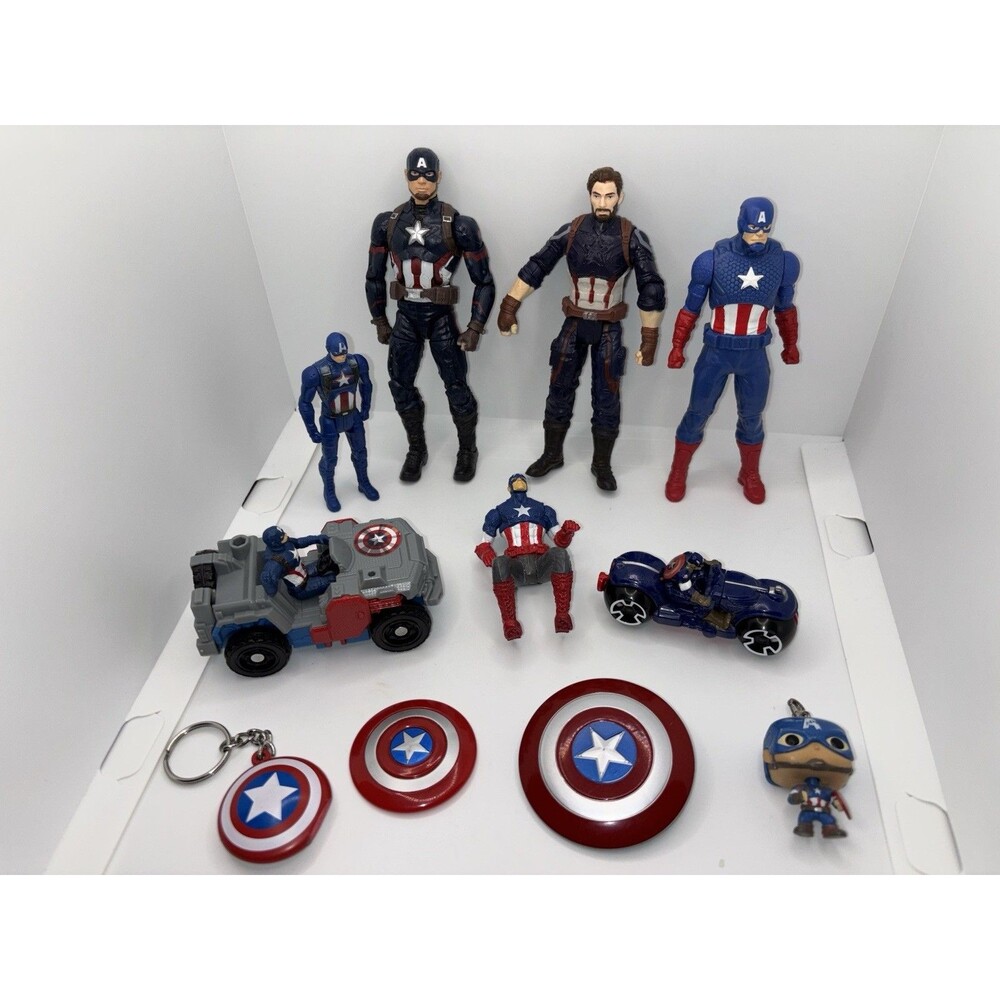 Marvel Superhero Captain America Steve Rogers Action Figures Lot